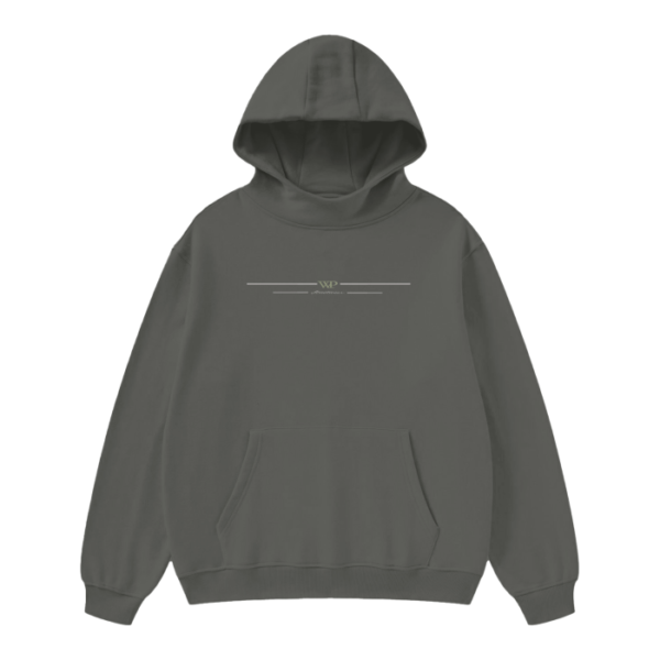 High Neck Insulated FOG Solid Color Fleece Hoodie - 385 GSM - Image 3