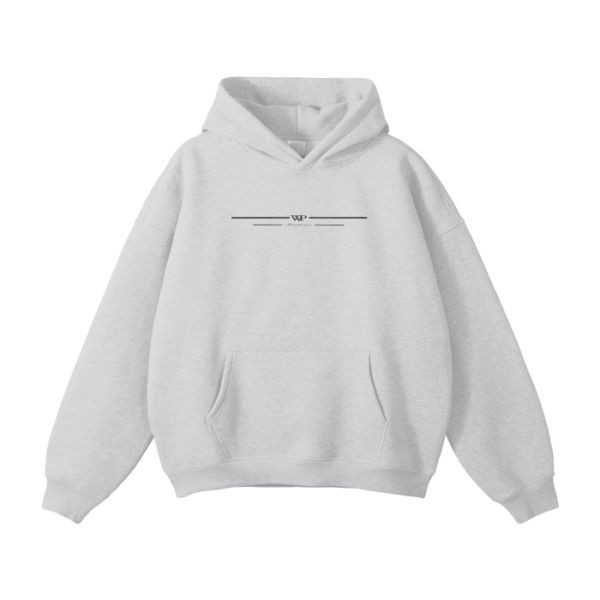 (Gray)Streetwear Unisex Oversized Solid Color Fleece Hoodie - Image 3